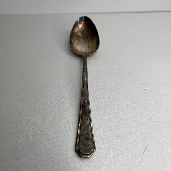 Wm Rogers & Sons AA 8”Serving Spoon MAYFAIR Pattern Silver Plate Antique - Picture 2 of 7